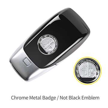 Hikig Metal Emblem Smart Key Cover Logo Badge for Mercedes Benz C-Class 2019, CLS Class 2018, E-Class Later 2016, S-Class Later 2017 - Check key's style before order - A2137660400