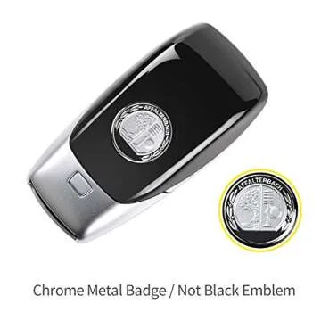 Hikig Metal Emblem Smart Key Cover Logo Badge for Mercedes Benz C-Class 2019, CLS Class 2018, E-Class Later 2016, S-Class Later 2017 - Check key's style before order - A2137660400