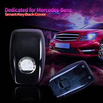 Hikig Metal Emblem Smart Key Cover Logo Badge for Mercedes Benz C-Class 2019, CLS Class 2018, E-Class Later 2016, S-Class Later 2017 - Check key's style before order - A2137660400