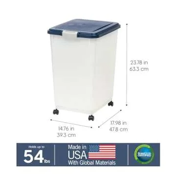 IRIS USA Airtight Pet Food Storage Container for Food