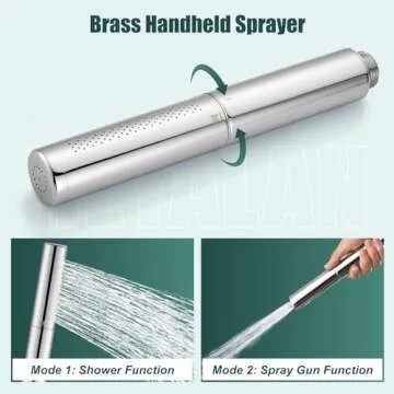 Heyalan Brass 2 in 1 Handheld Shower Wand for Luxurious Bathing