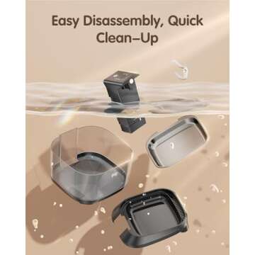 OPOWO Wireless Cat Water Fountain Stainless Steel, 108oz/3.2L Cat Water Fountain Battery Operated with 3 Modes, 5000mAh Battery, Ultra Quiet Motion Sensor Pet Water Fountain for Cats, 3 Filters, Black