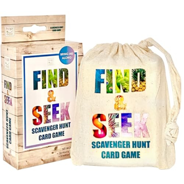 Hapinest Find and Seek Scavenger Hunt Card Game, Indoor Outdoor Activities for Kids Toddler & Family...