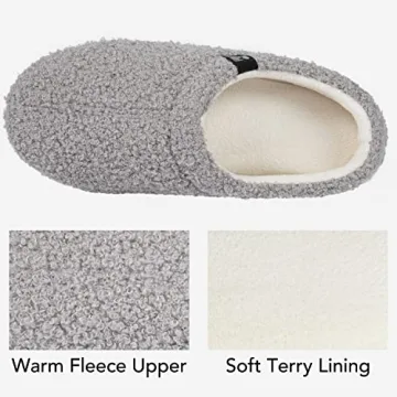 RockDove Women's Teddy Fleece Closed Back Slippers