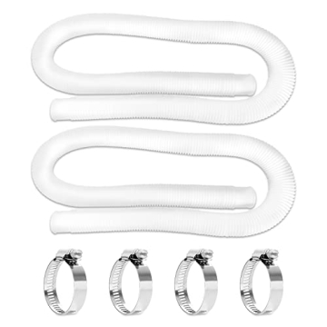 Skimmer Hoses for Pool - 1.5” x 59” Durable Pool Hose Set with Clamps