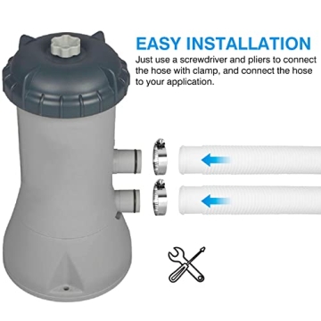 Reliable Pool Hoses with Clamps for Above Ground Pools