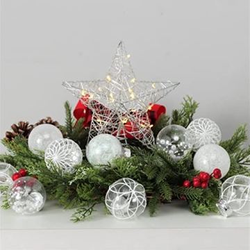 Clear Christmas Ball Ornaments, 30ct Shatterproof Baubles 2.36 Inch