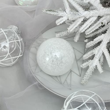 Clear Christmas Ball Ornaments, 30ct Shatterproof Baubles 2.36 Inch