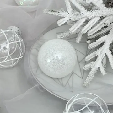 Clear Christmas Ball Ornaments, 30ct Shatterproof Baubles 2.36 Inch