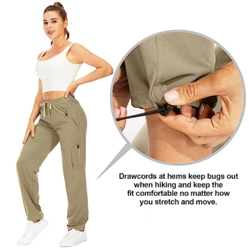 Women's Hiking Pants Quick Dry UPF 50 Lightweight Zipper Pockets