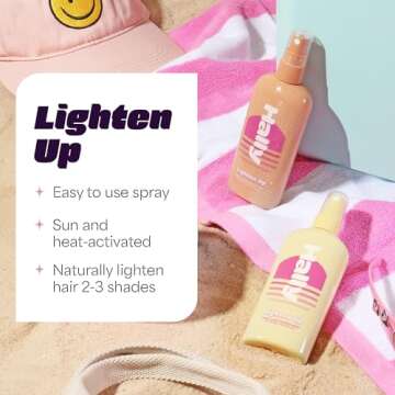 Hally Hair Lightener Spray, Lighten Up for Blondes - Gentle & Easy to Use Sun Hair Lightening Spray ...