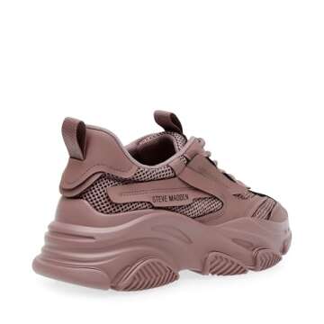 Steve Madden Women's Possession Sneaker, Dark Mauve, 6