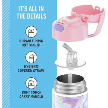 THERMOS FUNTAINER Water Bottle for Girls with Straw