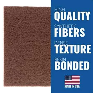 Peachtree Woodworking 10 Pack of Maroon Non-Woven Pads for Cleaning • Scuffing • Rust Removal an...