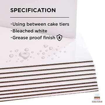 10"x14" Rectangle Coated Cakeboard, 12 ct.