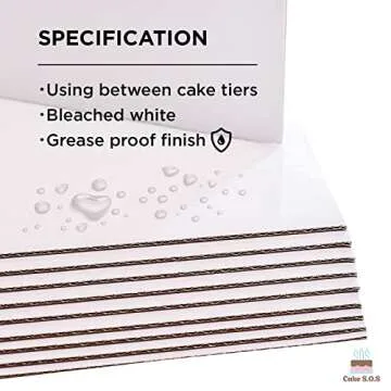 10"x14" Rectangle Coated Cakeboard, 12 ct.