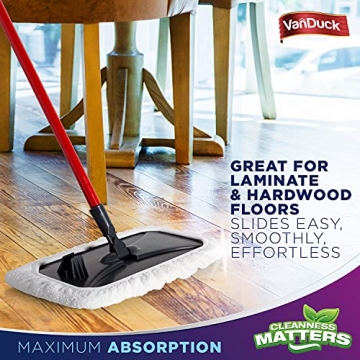 VanDuck 100% Cotton Terry Mop Pads 3-Pack for All Floors