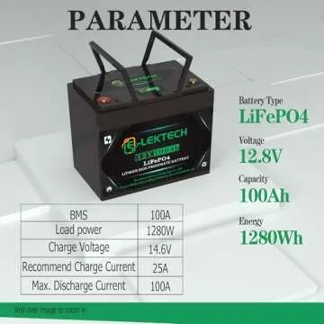 2Pack 12V 100Ah LiFePO4 Lithium Battery Built-in 100A BMS Rechargeable LiFePO4 Battery Up to 10000 Cycle Lithium Battery, Perfect for RV, Solar, Marine, Camping, Home Energy Storage