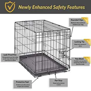 New World Newly Enhanced SingleDoor New World Dog Crate, Includes Leak-Proof Pan, Floor Protecting Feet, & New Patented Features, 30 Inch