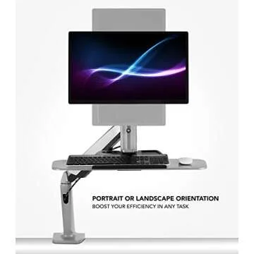 Mount-It! Dual Monitor Arm Mount Desk Stand Two Articulating Gas Spring Height Adjustable Arms | Fits Up to 32" VESA 75 100 Compatible Screens | C-Clamp and Grommet Bases