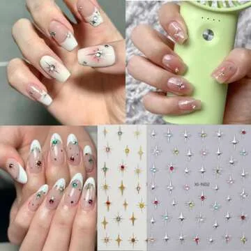 Shiny Star Nail Stickers Set for Dazzling Nail Art