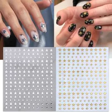 Shiny Star Nail Stickers Set for Dazzling Nail Art