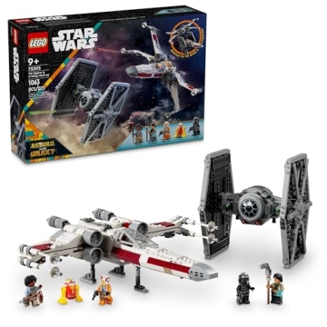 LEGO Star Wars TIE Fighter & X-Wing Mash-up Building Toy Set - 4 Minifigures - Perfect Birthday Gift...