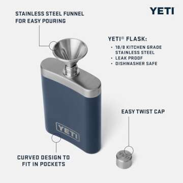 YETI Flask with Shot Glasses Set in Rescue Red
