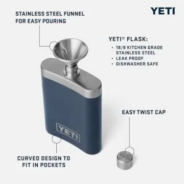 YETI Flask with Shot Glasses Set in Rescue Red