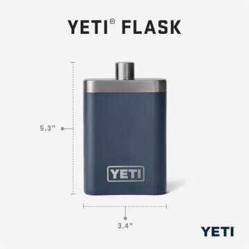 YETI Flask with Shot Glasses Set in Rescue Red