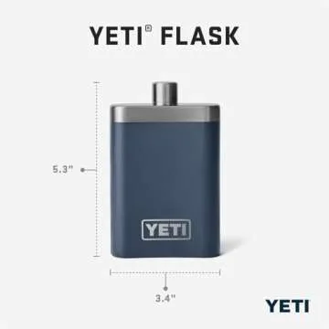 YETI Flask with Shot Glasses Set in Rescue Red