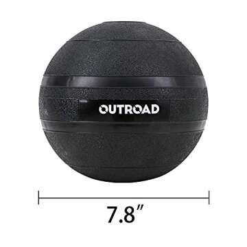 Max4out Slam Ball Textured Surface Fitness Gym Equipment for Strength and Conditioning Exercises, Cross Training, Cardio and Core Workouts 10 lbs