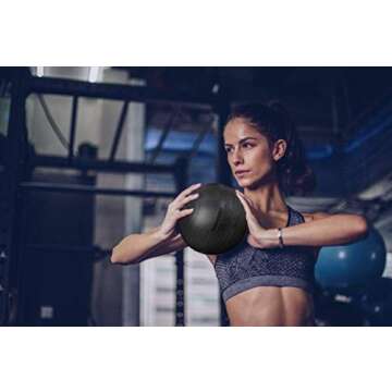 Max4out Slam Ball Textured Surface Fitness Gym Equipment for Strength and Conditioning Exercises, Cross Training, Cardio and Core Workouts 10 lbs