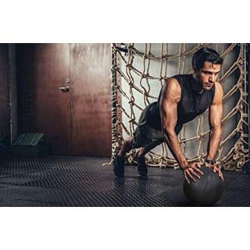 Max4out Slam Ball Textured Surface Fitness Gym Equipment for Strength and Conditioning Exercises, Cross Training, Cardio and Core Workouts 10 lbs
