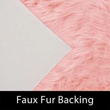 Latepis Pink Faux Fur Rug for Cozy Home Decor