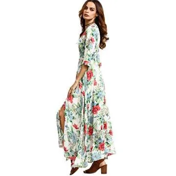 Milumia Floral Print Button Up Maxi Dress for Summer Style