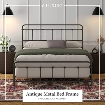 eLuxurySupply SNAP Bed Frame - Sturdy, Stylish and Easy