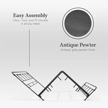 eLuxurySupply SNAP Bed Frame - Sturdy, Stylish and Easy