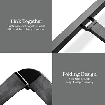 eLuxurySupply SNAP Bed Frame - Sturdy, Stylish and Easy