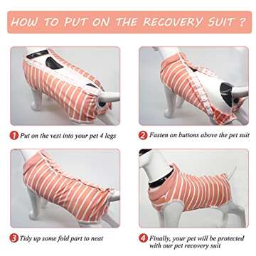Hipet Dog Onesie for Surgical Recovery Comfort & Protection
