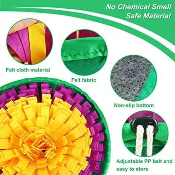 Vivifying Snuffle Mat for Dogs, Enrichment Dog Puzzle Toys for Slow Eating and Keep Busy, Adjustable...