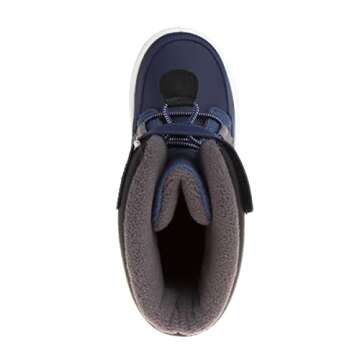 Avalanche Kids Winter Outdoor Insulated Warm Non-Slip Snow Boots, Navy Grey, 9 US Unisex Toddler