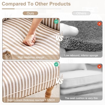 Stylish HUIMO Accent Chair with Striped Upholstery