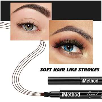 iMethod Eyebrow Pen Black Brown & Blush Stick Rose Nude