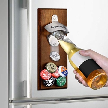 Gifts for Men Dad Husband, Wall Mounted Magnetic Bottle Opener, Unique Christmas Beer Gift Ideas for...