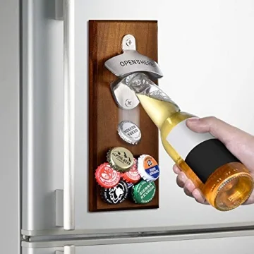 Gifts for Men Dad Husband, Wall Mounted Magnetic Bottle Opener, Unique Christmas Beer Gift Ideas for...