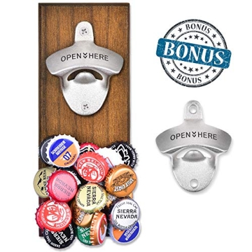 Unique Wall Mounted Magnetic Bottle Opener Gift for Him