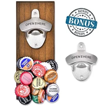 Unique Wall Mounted Magnetic Bottle Opener Gift for Him
