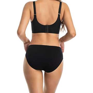 SAYCELI Womens Bikini Panties Seamless Underwear, Soft Stretch Cheekini Hipster Briefs 6 Pack (Black XL)