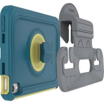 OtterBox Kids EasyGrab iPad Mini 5th Gen Case/Cover with Kickstand Car Mount - Non-Retail Packaging - Galaxy Runner Blue/Green, Kids Tablet Case